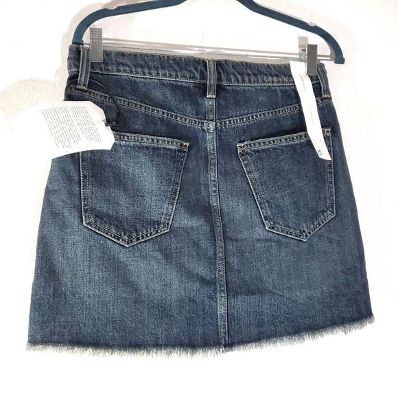 Anthropologie Frayed Hem Denim Mini Skirt 27 - Picture 5 of 9